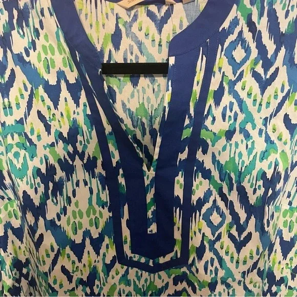 Soft Surroundings Kirti Ikat Tunic Size Small NWOT Cotton Blend Colorful - Picture 5 of 7